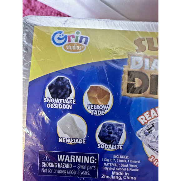 Grin Studios Super Diamond Dig It Real Diamond 1 In 24 Boxes Jewel Gem Box‎ NEW - Picture 4 of 5